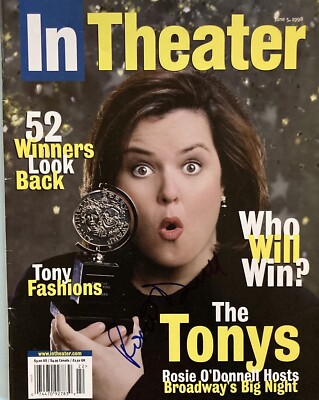 Rosie O'Donnell Signed In Theater Magazine June 5 1998 Tony Award Host -No Label