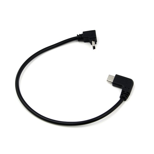Mini USB zu USB-C Kabel Adapter 90 Grad Winkel - Picture 2 of 10