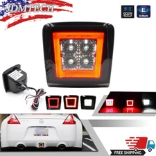 Smoked Lens LED Rear Fog Light, Brake and Backup Reverse For 2009-20 Nissan 370Z