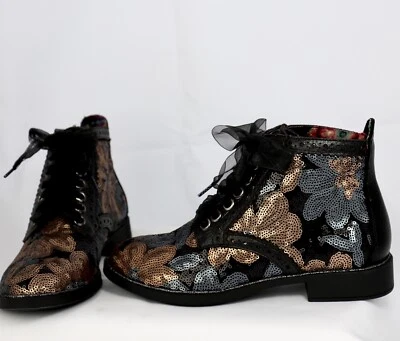 Irregular Choice Boots Liliana black Gr.36, mit Pailletten,Neu! Original Karton! - Bild 1 von 2
