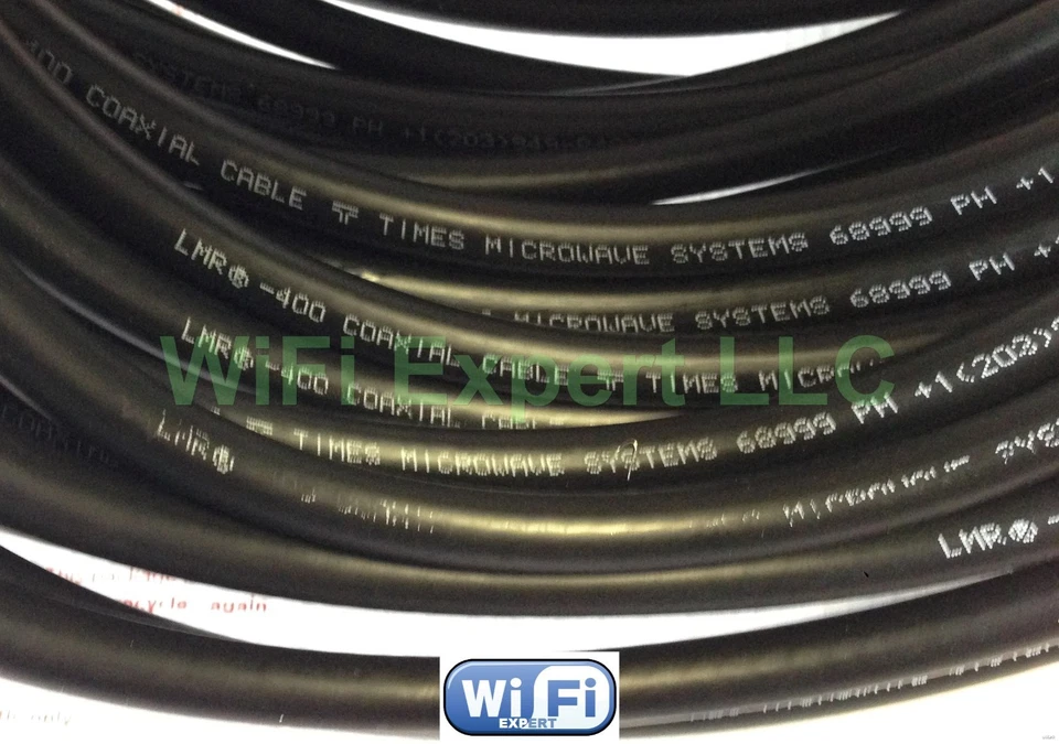 TIMES MICROWAVE® 25-100 Ft LMR400 Antenna Jumper Coax Cable SMA M/F RF Connector - Image 4 of 4