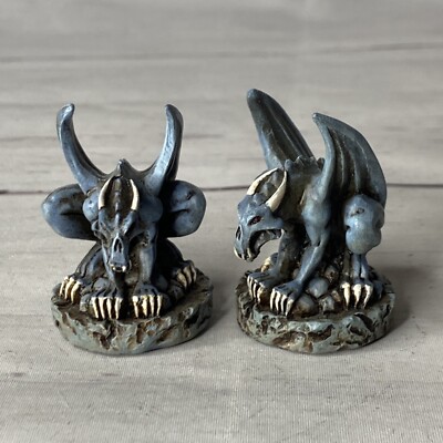 2003 Adams Apple Good v Evil Gothic Medieval Chess 2 Pawn Gargoyle Piece Fantasy