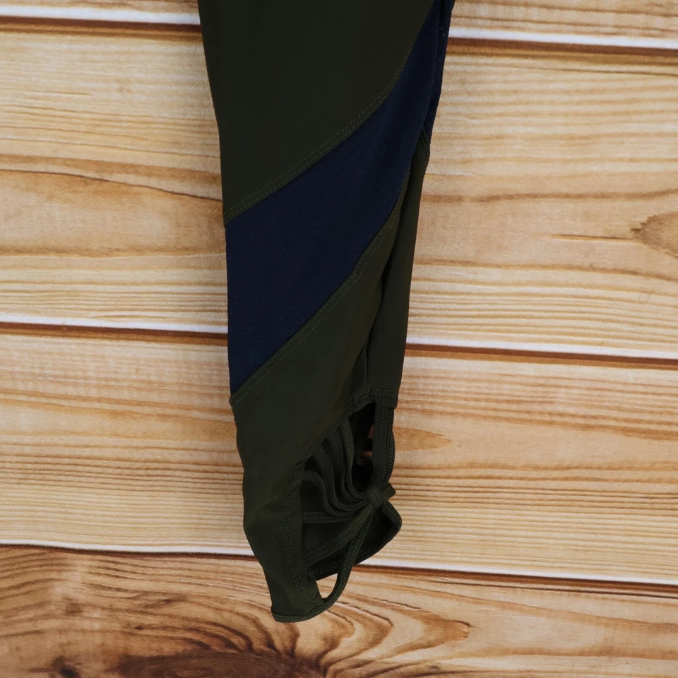 Bally Athletic Capri Leggings Womens M Dark Green Stretch Elastic Waist Mid Rise - Image 3 of 4