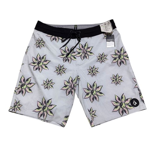 Volcom Mens Size 31 Ryan Burch Stoney 19 Grey Board Shorts Swim Trunks ~ NWT - 第 1/11 張圖片