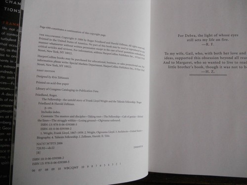 THE FELLOWSHIP : The Untold Story of Frank Lloyd Wright & the Taliesin, 1st/1st - Picture 4 of 6
