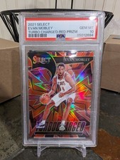 2021 Panini Select Turbo Charged #10 Evan Mobley RC - Red Prizm - PSA 10 - Pop 6