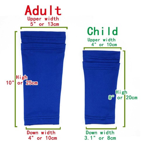 Football Pads Socks With Shields Leg Sleeve Shin Guards Support Protect - Picture 3 of 17