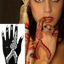 1 Pair Henna Temporary Tattoo Stencils Hand Decal Body Art Stickers Makeup Craft