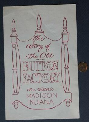 Madison Indiana Key West Shrimp House Old Button Factory Brochure Vintage Cool +