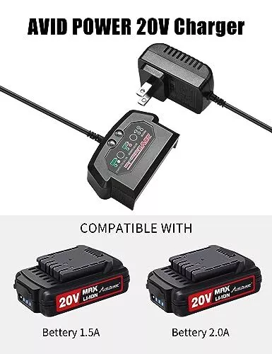 20V Max* Lithium Battery Charger, 2 Amp