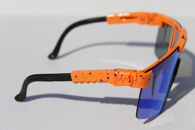 PIT VIPER The Crush POLARIZED Sunglasses Orange/Blue Mirror  display picture 3
