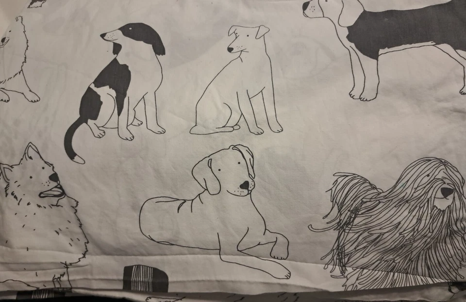 The Land Of Nod 儿童尺寸双白色和黑色扁平单只狗 — 第 2/4 张图片