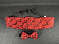 Disney Mickey Mouse Cummerbund/Bowtie Red w/Black