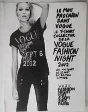 Vogue Fashion Night Out T-Shirt Vogue Paris Ad 2012 8.5x11.5"