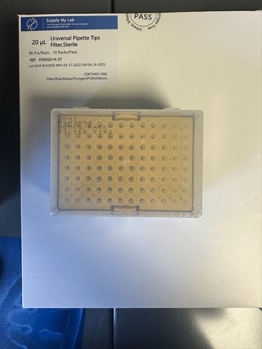 20uL Pipette Tips, Eppendorf Compatible, Filter, Sterile (50 racks/case) - Picture 2 of 3