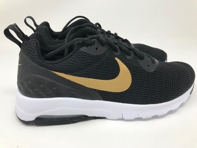 nike air max motion womens black and gold