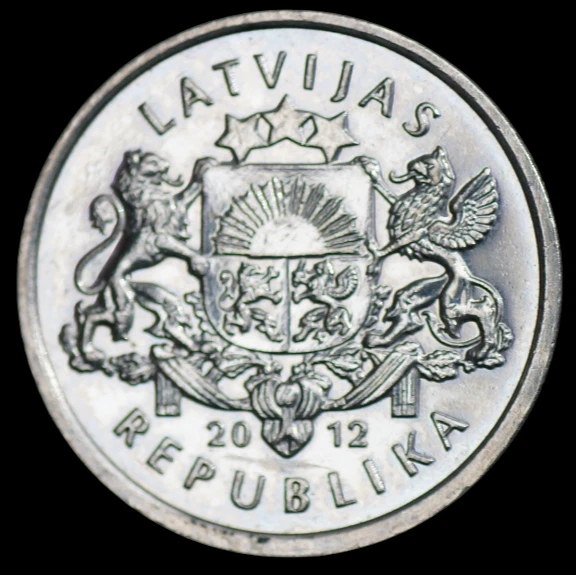 Latvia Latvija 1 Lats 2012 - Christmas bells ( circulated ). # 049 - Image 2 of 3