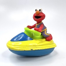 1998 Elmo Riding on Jet Ski 8" Wind-Up Vintage Toy