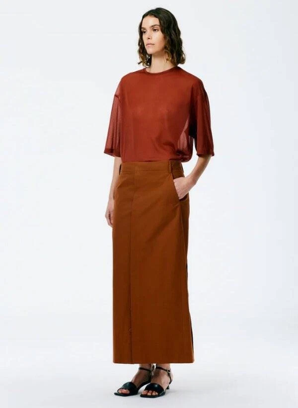 Tibi Arun Suiting Back Wrap Maxi Skirt $545 SZ 2 - Image 4 of 4