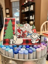 handmade Card Kit Stampin' Up! Gnomes Truck Christmas Step Card