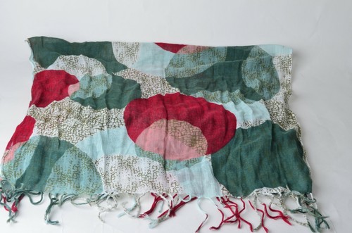 Frangia a goccia 100% cotone trama a pois multicolore moda comfort caldo - Foto 2 di 9