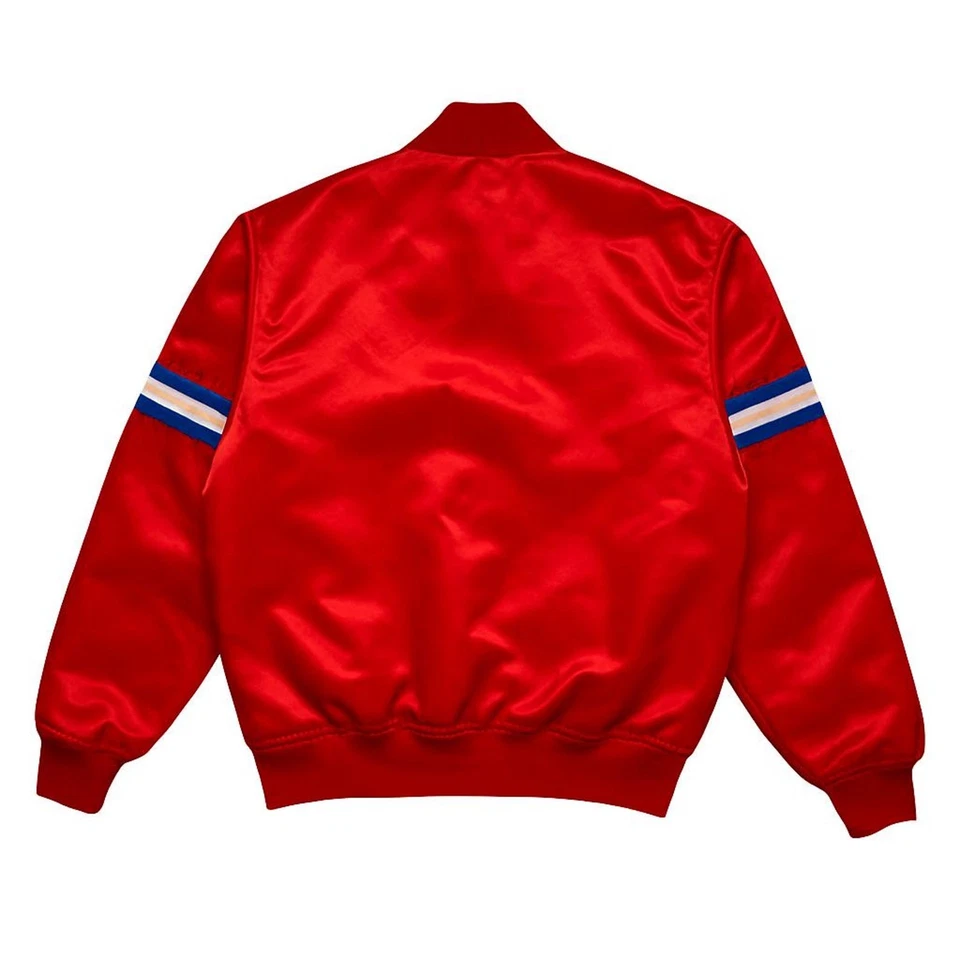 New 90s NY Giants Satin Bomber Varsity Jacket NFL Varsity Embroidered Logos - Image 2 of 4