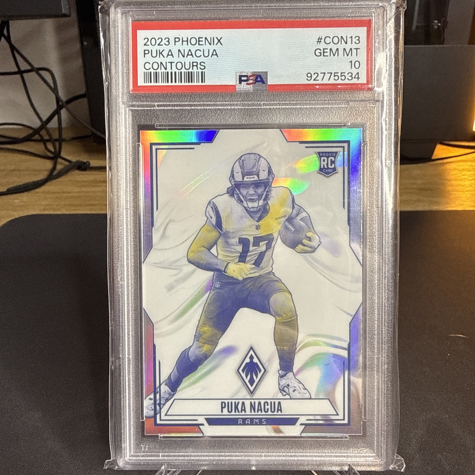 2023 Panini Phoenix Puka Nacua Contours PSA 10 GEM MT Rookie RC #CON13
