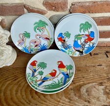 Années 80 Vintage 6 Assiettes