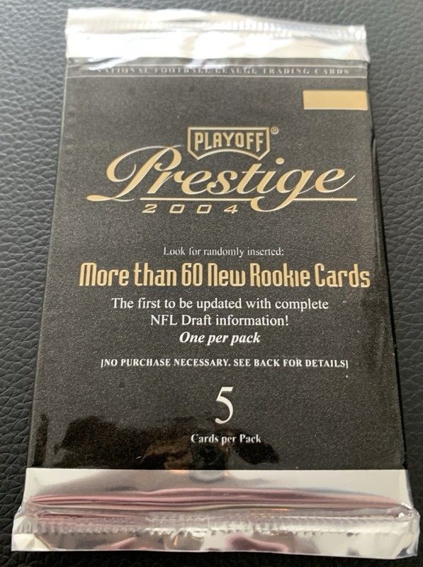 NEW, SEALED 2004 Playoff Prestige Football Pack, Eli Manning, Ben Roethlisberger