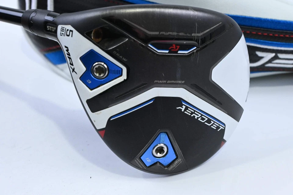 Left Hand Cobra Aerojet Max #5 Wood / 18.5 Degree / Stiff Flex Kai'li Blue 60 - Image 2 of 4