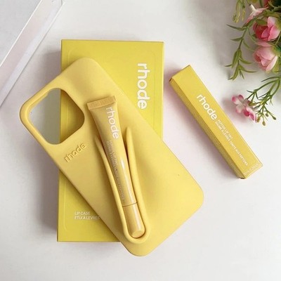 Rhode ''Summer Lip Gloss'' & 3D Silicon Case For iphone 17 Pro Max 16 15 14 13 12