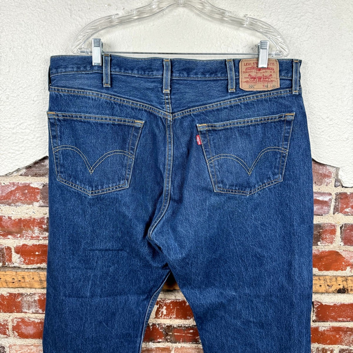 Vintage Levis Jeans 501xx Size 40x27 Dark Wash Denim Straight Leg