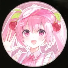 Hatsune Miku Badges/Pins /Sakura Miku (unnamed) "VOCALOID Sakura Miku x ROUND1