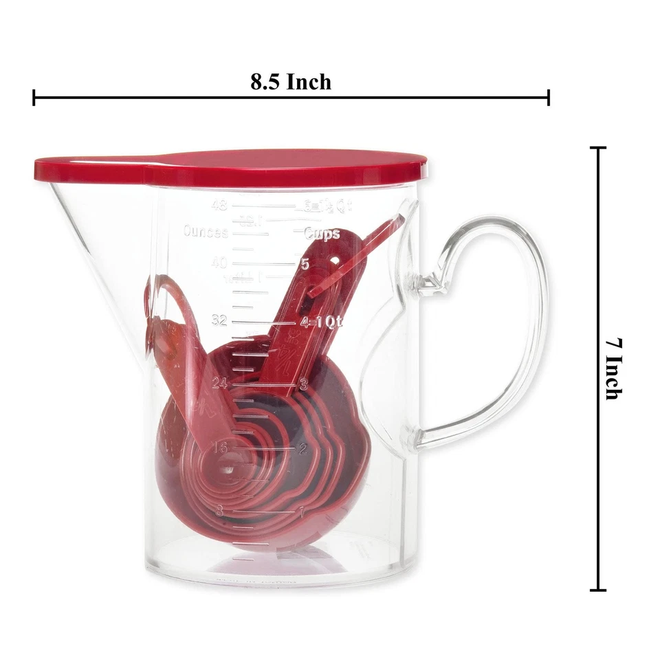 Measuring Cups and Measuring Spoons Set of 10 Pieces, Plastic Multi-Purpose H... - Image 2 of 4