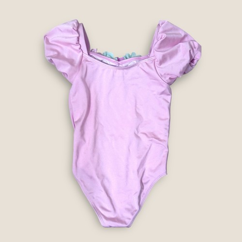 Janie & Jack Pink Rosette Puff Sleeve Swimsuit NWOT Size 7 - Picture 3 of 5
