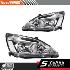 Pair Headlights Assembly For Honda Accord 2003-2007 Signal Lamp Reflector Chrome Pair Headlights Assembly For Honda Accord 2003-2007 Signal Lamp Reflector Chrome