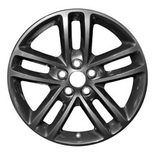 19x7.5 5 Double Spoke Refurbished Aluminum Wheel Painted Black 560-02637
