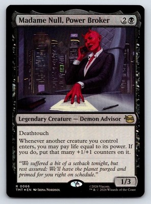 Madame Null, Power Broker R FOIL Teenage Mutant Ninja Turtles 66 NM