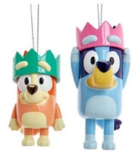 Kurt S. Adler Kurt Adler Bluey and Bingo Ornament 2 Assorted Pink Green Sisters