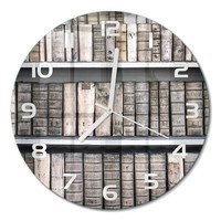 Runde Wanduhr Aus Glas Runde Glas-Wanduhr BüCherregal WeißE Zeiger Fi30 Cm
