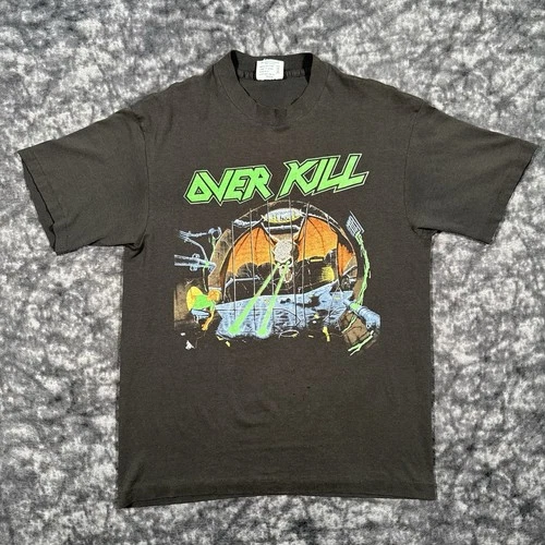 Overkill Under The Influence TShirt Mens Size L 1980s vintage concert t-shirt, vintage, single stitch, B+ condition