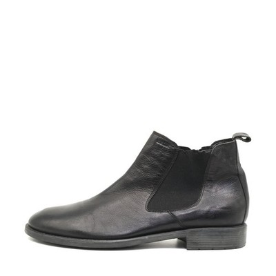 GEOX Herren Chelsea Stiefeletten Schwarz Leder Atmungsaktiv Boots EU 44