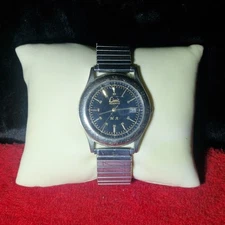 Limit Silver Quartz Watch with Black Dial and Date Window