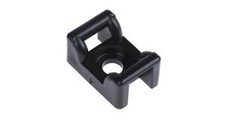 HellermannTyton Black Cable Tie Mount 12 mm x 18mm, 6mm Max. Cable Tie Width