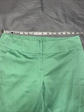 New York Co Green Wide Leg Size 12 Petite 10.5 In Rise Dress Pants Stretchy