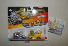 HOT WHEELS NICKELODEON TMNT RACER VERSE 2024 SHREDDER  MICHELANGELO CAR MATTEL