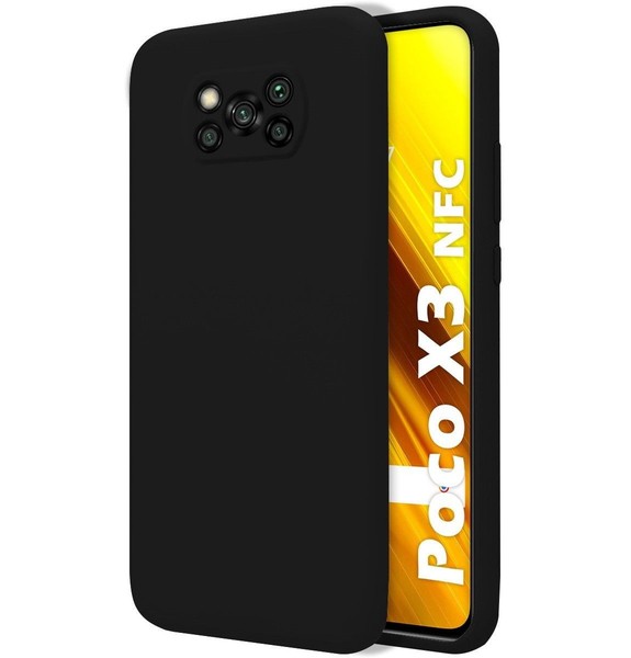 Funda Silicona Líquida Ultra Suave para Xiaomi POCO X3 NFC / X3 PRO color Negra