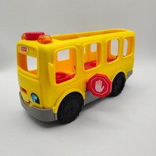 Fisher-Price Little People Big Yellow School Bus Lights Sounds Tested