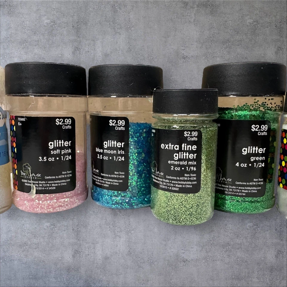 Lote de 10+ contenedores GLITTER de diferentes tamaños de varias marcas Foto 4 de 4