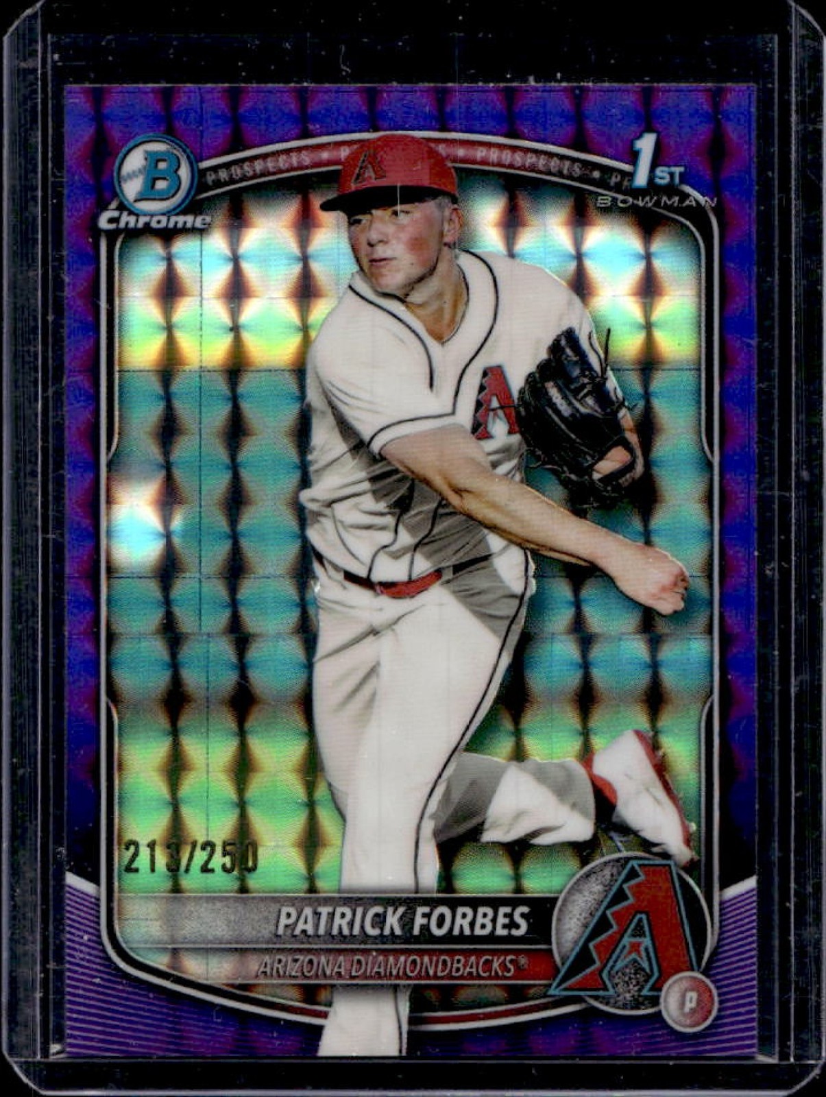 2025 Bowman Draft Patrick Forbes Chrome Purple Geometric Refractor 1st #/250